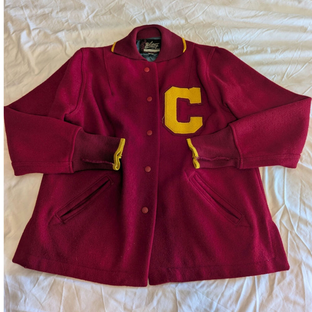 Vintage 1960's Whiting Los Angeles Varsity Wool Shirt / Jacket 16 tag Fit Small